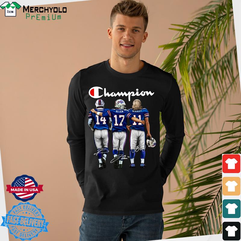 Buffalo Bills Champions 3x AFC East Signatures shirt, hoodie, sweater, long  sleeve and tank top