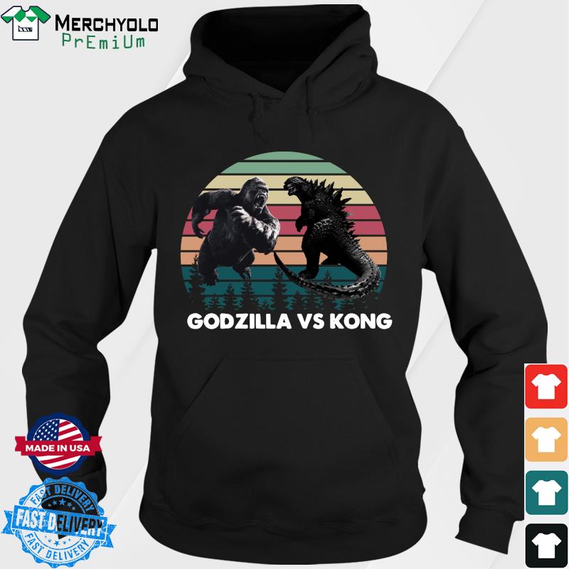 Godzilla vs Kong Shirt, Kaiju Godzilla Retro Kong Shirt Rodan Mothra Monster, Godzilla Shirt Hoodie