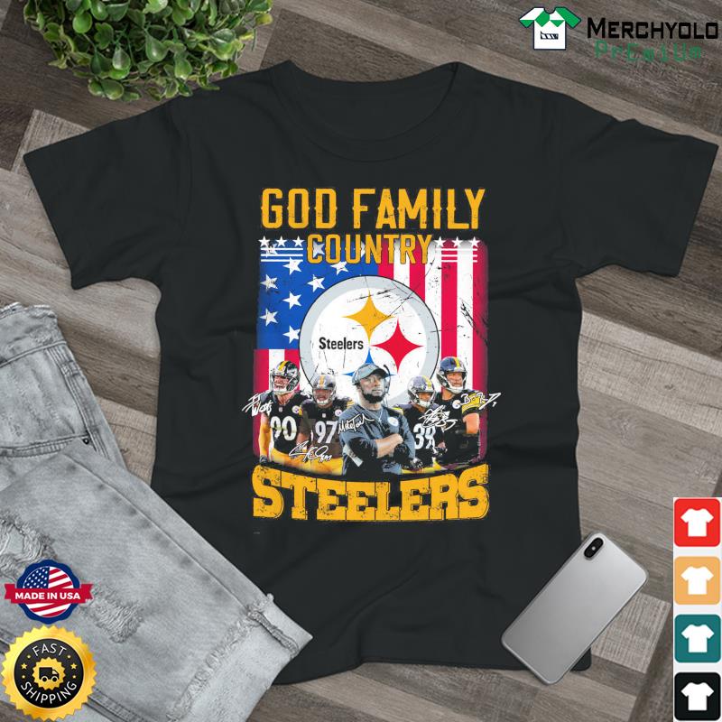 God Family Steelers America Flag shirt, hoodie, sweater, long sleeve and  tank top