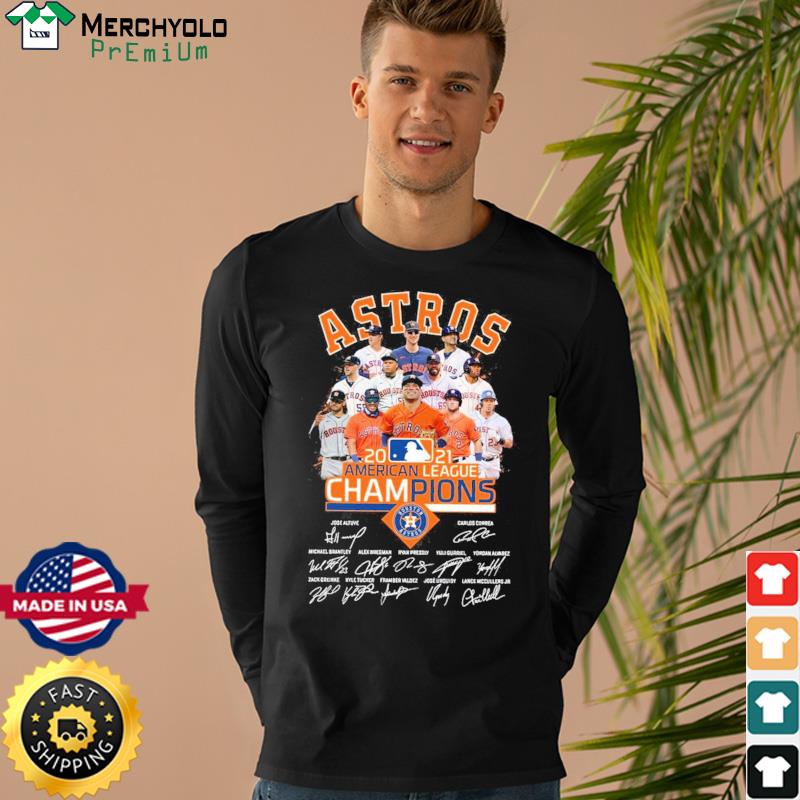 Official Houston Astros 2021 American League Champions Signatures Shirt,  hoodie, sweater, long sleeve and tank top