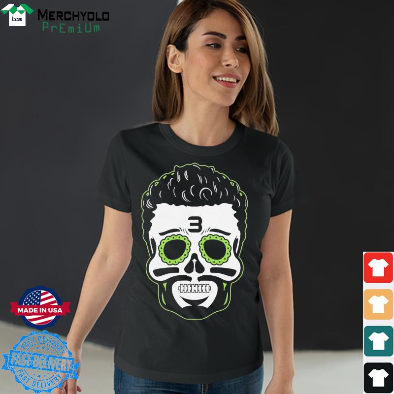 Russell Wilson Sugar Skull T-Shirt + Hoodie | Seattle Seahawks