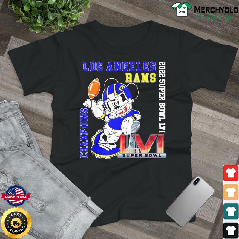 Mickey los angeles rams 2022 super bowl champions shirt, hoodie