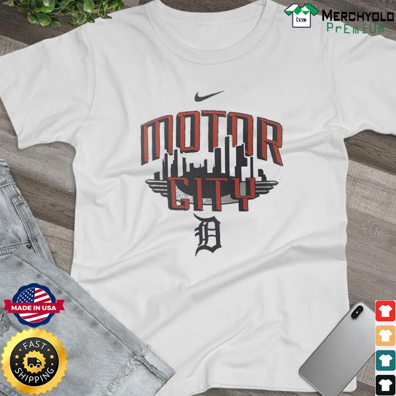 Detroit Tigers Nike Motor City Local Team T-Shirt - Heathered Gray